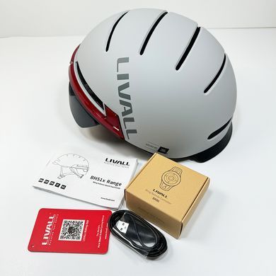 Захисний шолом Livall BH51M NSO (L) Sandstone Grey (57-61см), акустика JBL, мікрофон, сигнали поворотів та стопів, додаток, пульт BR80, застібка, BT (LIV-JB51MN-4312) [800024]