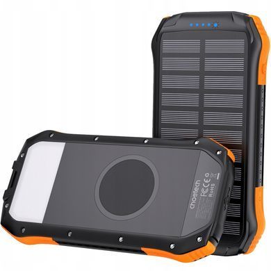 УМБ Choetech 10000mAh 10W 2USB-A+USB-C,solar panel Black-Orange (B658-OR) [42307]
