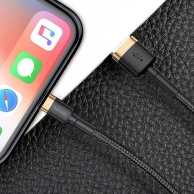 Кабель Baseus Cafule Cable USB For Lightning 2.4A 1m Gold+Black (CALKLF-BV1) [802296]