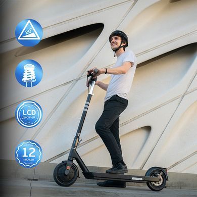 Електросамокат OKAI ES20-NEON Black 9", 300(600)W, 9.8Ah, 40km, 25km\h, 20%, NFC, App, 16kg (ES20-B) [800001]
