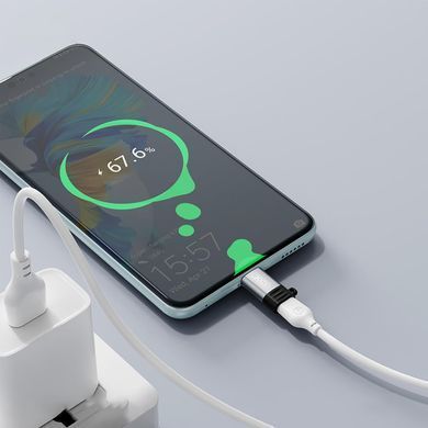 Адаптер XO Lightning - USB Type-C (F/M) Grey (NB263B.tranish) [610990]