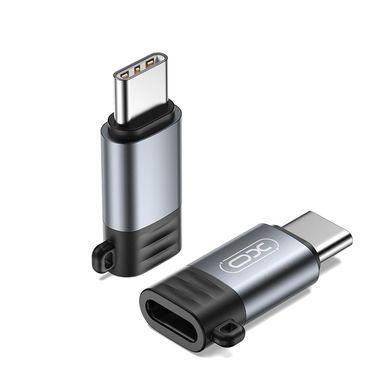 Адаптер XO Lightning - USB Type-C (F/M) Grey (NB263B.tranish) [610990]