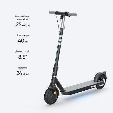 Електросамокат OKAI ES20-NEON Black 9", 300(600)W, 9.8Ah, 40km, 25km\h, 20%, NFC, App, 16kg (ES20-B) [800001]