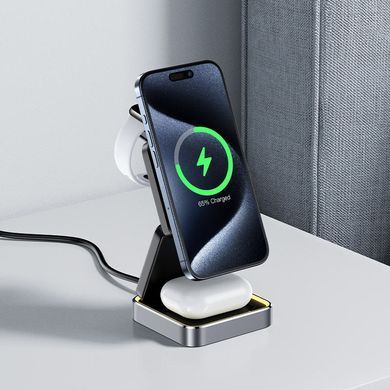 Зарядний пристрій Wireless QI 3in1 15W E20 Acefast (6974316283478) [402158]