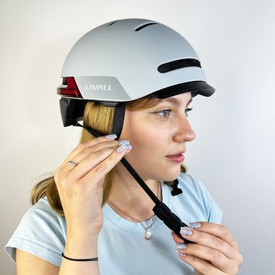 Захисний шолом Livall BH51M NSO (L) Sandstone Grey (57-61см), акустика JBL, мікрофон, сигнали поворотів та стопів, додаток, пульт BR80, застібка, BT (LIV-JB51MN-4312) [800024]