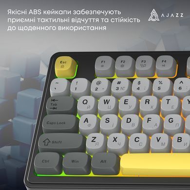 Клавіатура Ajazz AF98 Black USB-C Black Gray Yellow (AF98-BGY) [616861]