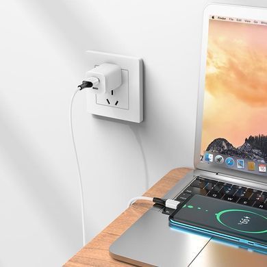 Кабель BOROFONE BX79 USB to Type-C 3A, 1m, silicone, silicone connectors, White (6974443384796) [803308]
