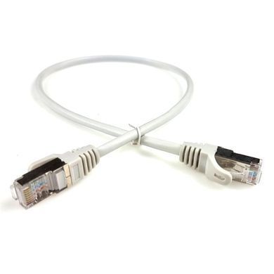 Патч-корд FTP EServer (FTP CORD-0.5M-GRY) RJ45, Cat.5e, 0.5 м, сірий (CAT.5E FTP CORD-0.5M-GRY) [618927]