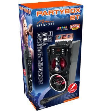 Акустична система 1.0 Media-Tech 18W, Bluetooth/FM/AUX/SD/USB/КАРАОКЕ чорна (MT3150) [404770]