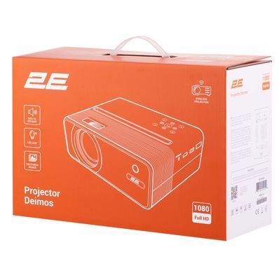 Проєктор 2E Deimos FHD, 200 lm, LED, 1.57, WiFi (2EPJDEIMOS) [105382]