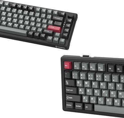 Клавіатура бездротова GamePro Asgard Yord Keychron Super Red Switch Black (MK266BK) [616000]