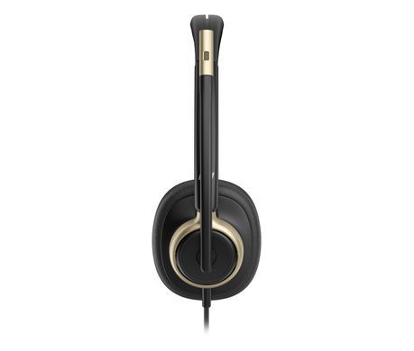 Гарнітура комп'ютерна стерео On-ear HP Poly Mission 825, USB-A, USB-C, 4 x Uni-mic, ANC, Beamforming, AI noise cancelling, Teams, Zoom, Google Meet, чорний (C01FCAA) [114585]