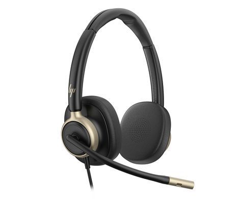Гарнітура комп'ютерна стерео On-ear HP Poly Mission 825, USB-A, USB-C, 4 x Uni-mic, ANC, Beamforming, AI noise cancelling, Teams, Zoom, Google Meet, чорний (C01FCAA) [114585]