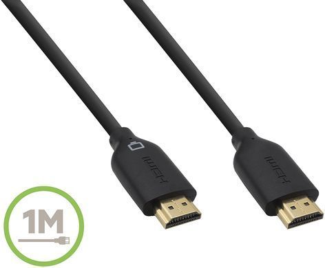 Кабель HDMI (M/M) Belkin 1м, High Speed Ethernet, чорний (F3Y021BT1M) [108764]