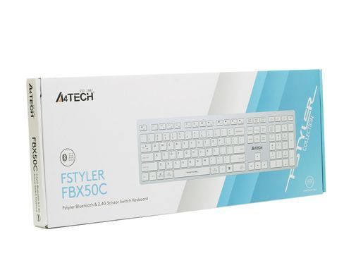 Клавіатура бездротова A4Tech Fstyler FBX50C White (FBX50C (White)) [605962]