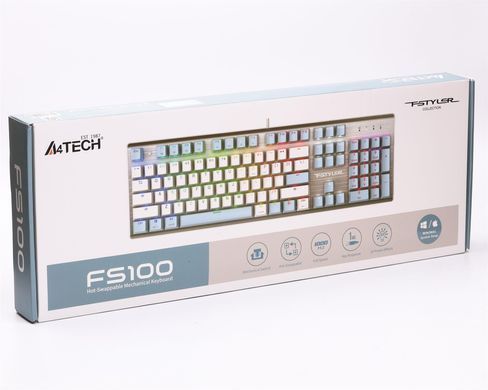 Клавіатура A4Tech Fstyler FS100 Icy Blue (FS100 (Icy Blue)) [606032]