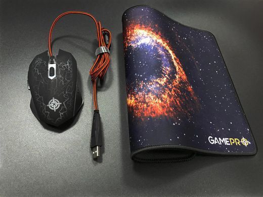 Миша GamePro Black USB + килимок (GS347) [606706]