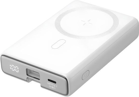 УМБ Joyroom Magnetic Wireless 10000mAh JR-PBM01 20W QC, USB-C In/Out White (6941237112545) [404632]