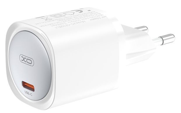 Мережевий зардний пристрій XO CE20 - 33W Single port USB-C PD30W/PPS33W White (CE20_White) [201897]