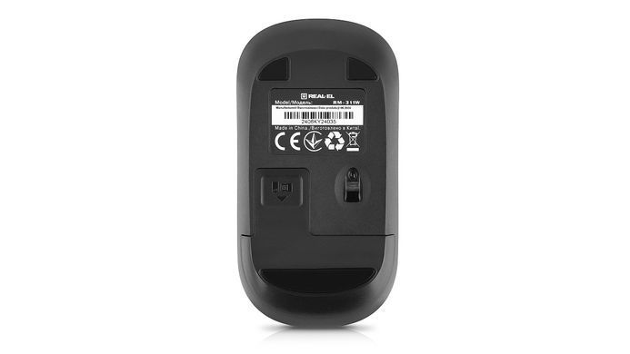 Миша бездротова REAL-EL RM-311 W Black (EL123200041) [606714]