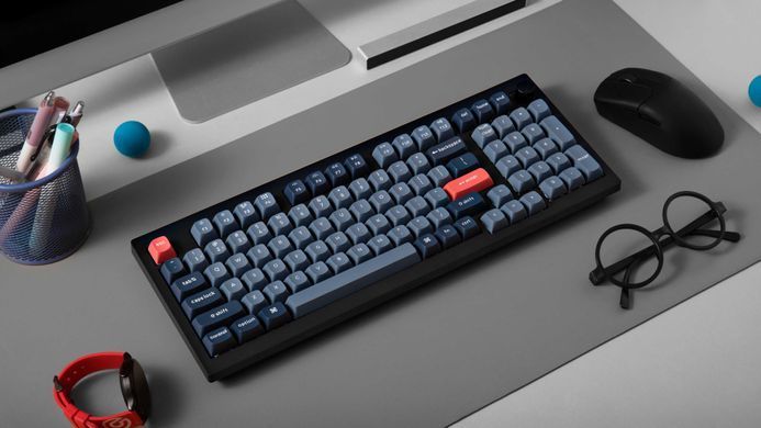 Клавіатура механічна Keychron V5 Max 100Key, Gateron Jupiter Red, Knob, WL/BT/USB-A, Hot-Swap, QMK, EN/UKR, RGB, чорний (V5M-D1-UA) [103634]
