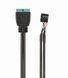Кабель Cablexpert USB 2.0 9-pin - USB 3.0 19-pin (F/M), 0.15 м, внутрішній, чорний (CC-U3U2-01) [603659], фото 2