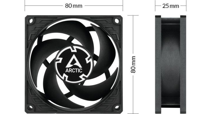 Вентилятор Arctic P8 Max Black (ACFAN00286A) [618567]