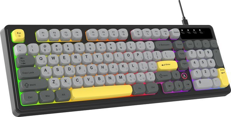 Клавіатура Ajazz AF98 Black USB-C Black Gray Yellow (AF98-BGY) [616861]