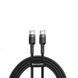 Кабель Baseus Cafule PD2.0 100W flash charging USB Type-C-Type-C cable (20V 5A) 2m Gray+Black (CATKLF-ALG1) [804400], фото 1