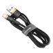 Кабель Baseus Cafule Cable USB For Lightning 2.4A 1m Gold+Black (CALKLF-BV1) [802296], фото 4