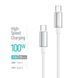 Кабель ColorWay USB Type-C - USB Type-C (M/M), zinc alloy braided, 5А, 1 м, White (CW-CBPDCC098-WT) [619964], фото 5