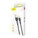 Кабель Baseus Cafule Cable USB For Lightning 2.4A 1m Gold+Black (CALKLF-BV1) [802296], фото 2