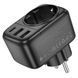 Мережевий фільтр BOROFONE BAC14 Wide 1-socket wall outlet (1C2A) (EU/GER) Black (6941991118890) [802771], фото 4