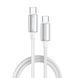 Кабель ColorWay USB Type-C - USB Type-C (M/M), zinc alloy braided, 5А, 1 м, White (CW-CBPDCC098-WT) [619964], фото 3