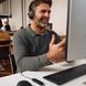 Гарнітура комп'ютерна стерео On-ear HP Poly Mission 825, USB-A, USB-C, 4 x Uni-mic, ANC, Beamforming, AI noise cancelling, Teams, Zoom, Google Meet, чорний (C01FCAA) [114585], фото 4
