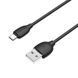 Кабель BOROFONE BX19 USB to Micro 2.4A, 1m, PVC, TPE connectors, Black (6931474701770) [803318], фото 3