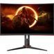 Монітор TFT 27" AOC, VA, 280Гц, 0,5ms, вигнутий, HDMIx2, DP, HAS, чорний з червоним (C27G2Z3/BK) [404400], фото 1
