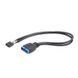 Кабель Cablexpert USB 2.0 9-pin - USB 3.0 19-pin (F/M), 0.15 м, внутрішній, чорний (CC-U3U2-01) [603659], фото 1