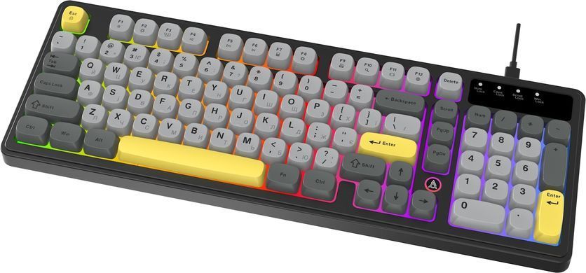 Клавіатура Ajazz AF98 Black USB-C Black Gray Yellow (AF98-BGY) [616861]