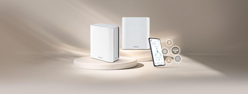 Система WiFi-Mesh ASUS ZenWiFi BT8 BE14000, 1xGE LAN, 1x2.5GE LAN, 1x2.5GE LAN, 1xUSB 3.0, 2мод, білий (90IG0930-MO3B20) [104718]