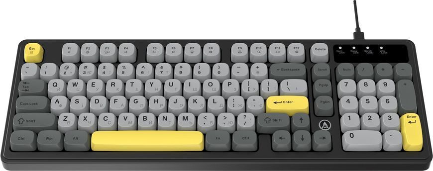 Клавіатура Ajazz AF98 Black USB-C Black Gray Yellow (AF98-BGY) [616861]