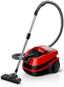 Пилосос Bosch миючий, 2100Вт, 2.5л, вода -5л, НЕРА13, турбощітка, червоний (BWD421PET) [15645]