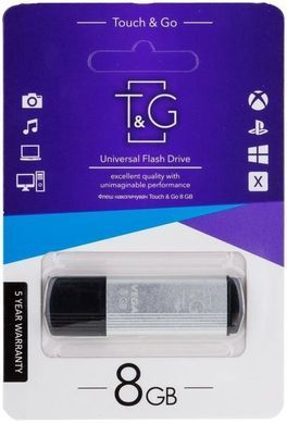 Флеш-накопичувач USB 8GB T&G 121 Vega Series Silver (TG121-8GBSL) [614250]