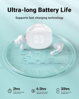 Навушники TWS Acefast T9 porcelain white (6974316282549) [401931]