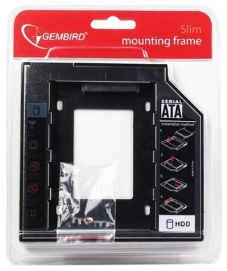 Адаптер HDD 2,5" для ноутбука в відсік CD-ROM Gembird (9.5 мм) (MF-95-01) [608271]