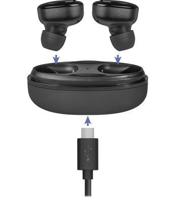 Гарнітура Defender Twins 635 TWS, Bluetooth, Black (63635) [401799]