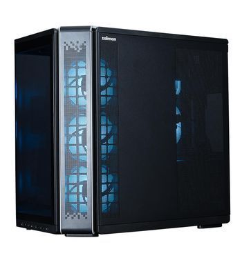 Корпус Zalman P60 без БЖ, 2xUSB3.0, 1x Type C, 3x120мм ARGB Reverse, 2x120мм ARGB, VGA 435мм, LCS ready, Curved Tempered Glass, Dual Chamber, ATX, чорний (P60BLACK) [112539]