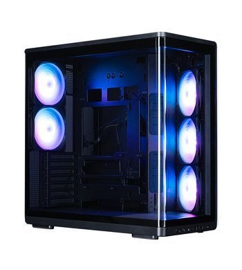 Корпус Zalman P60 без БЖ, 2xUSB3.0, 1x Type C, 3x120мм ARGB Reverse, 2x120мм ARGB, VGA 435мм, LCS ready, Curved Tempered Glass, Dual Chamber, ATX, чорний (P60BLACK) [112539]