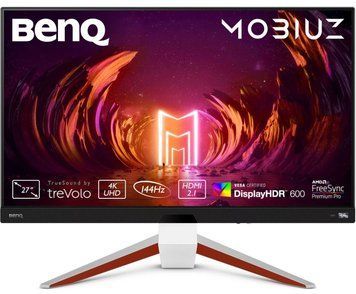 Монітор TFT 27" BenQ EX2710U, 4K UHD, IPS, 144Hz, 1 мс, 2хHDMI, DP, USB-hub, HAS, колонки, білий (9H.LKTLA.TBE) [403634]