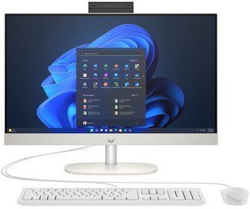 Комп'ютер персональний моноблок HP 240-G10 23.8" FHD IPS AG, Intel i3-N300, 8GB, F512GB, UMA, WiFi, кл+м, 3р, DOS, білий (8T2Z6ES) [101126]
